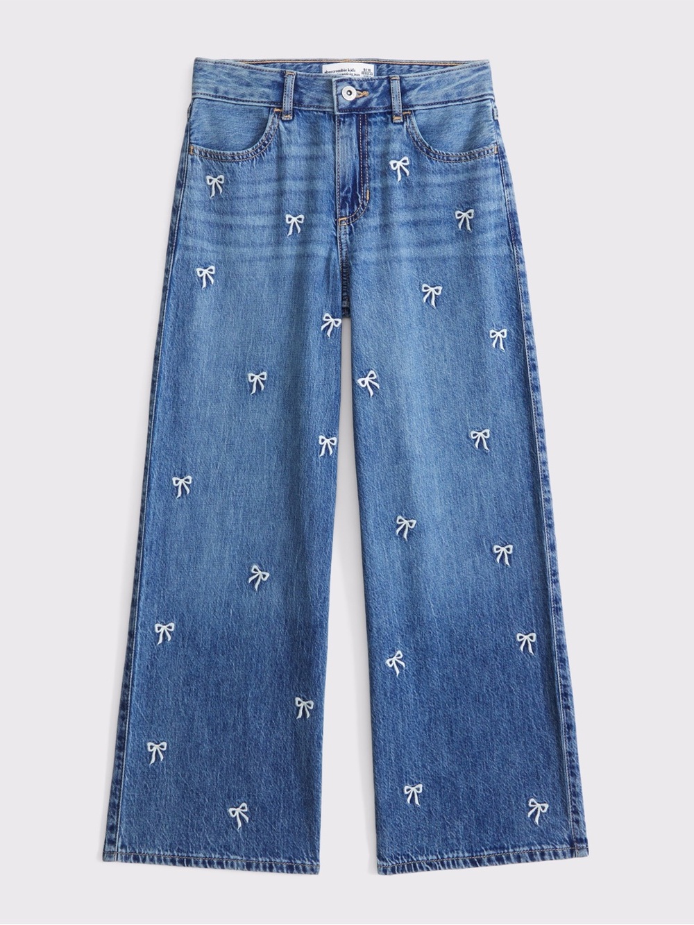 Abercrombie Kids High Rise Wide Leg Jeans